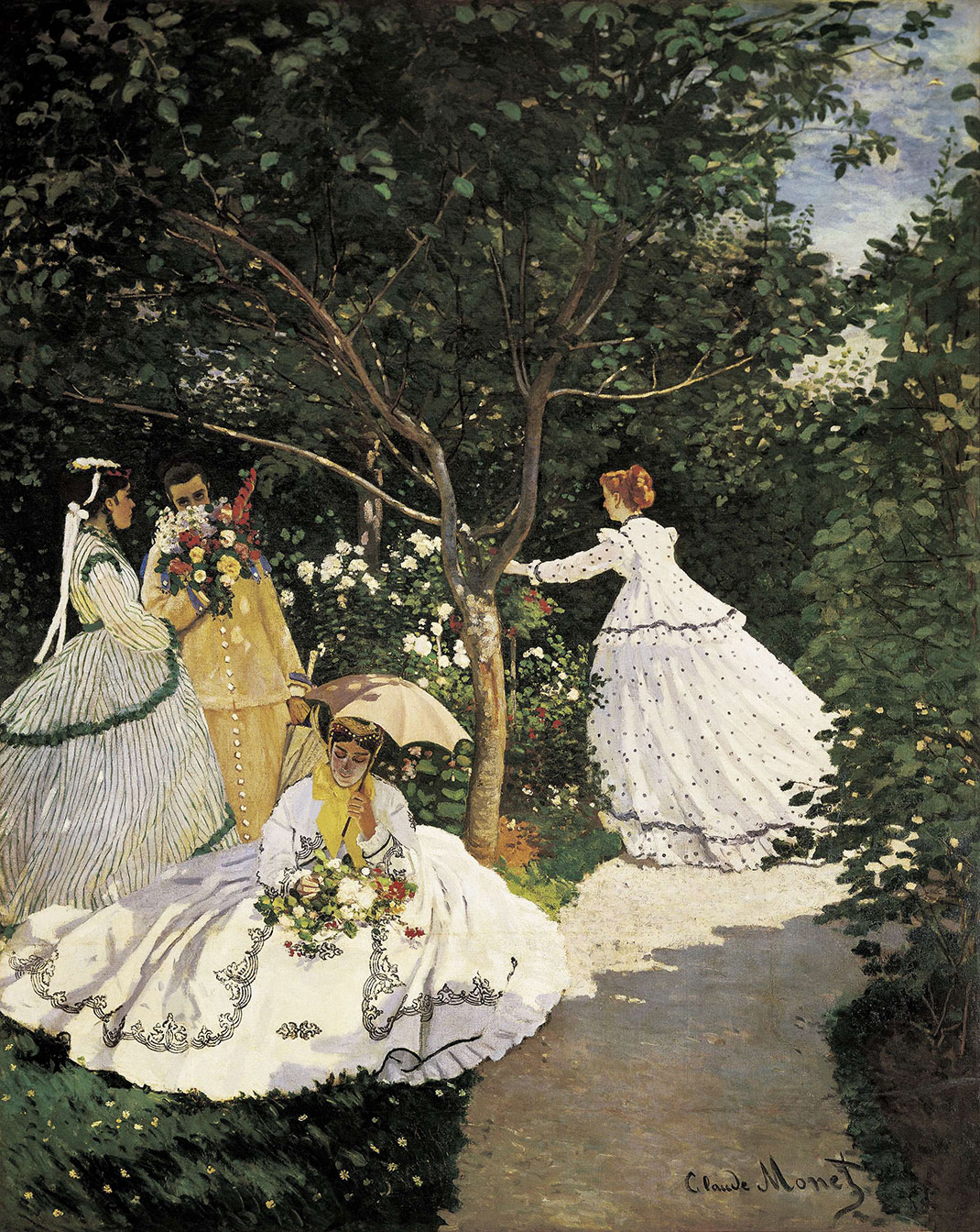 trois-femme-au-jardin-monet