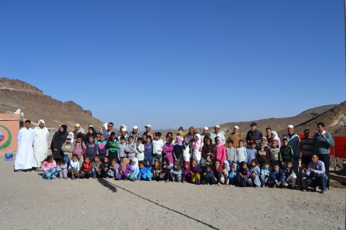 Photo de classe avec des parents d'élèves