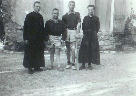 Le père Gérard, Robert Meissonnier, le père Fernand et le père Jacques