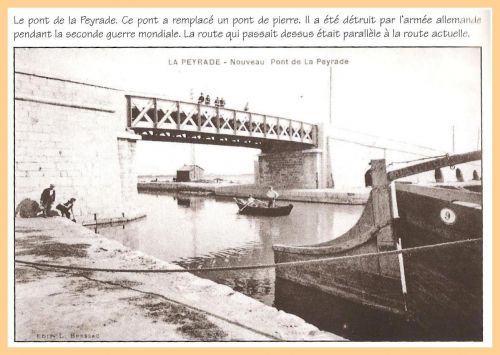 Pont métallique de La Peyrade en 1931