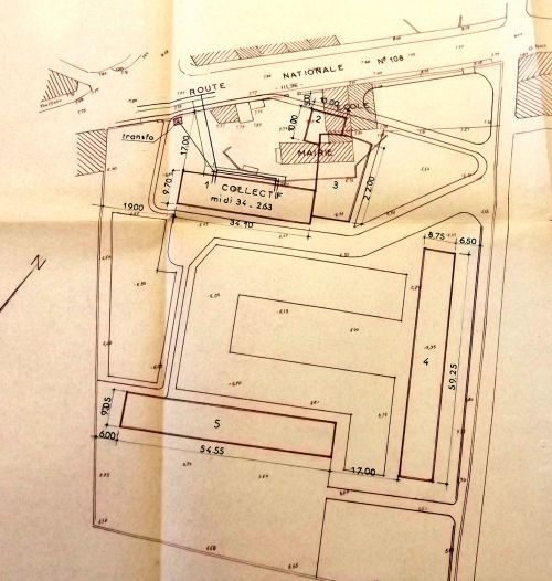 1958 Plan des futurs Baticoop