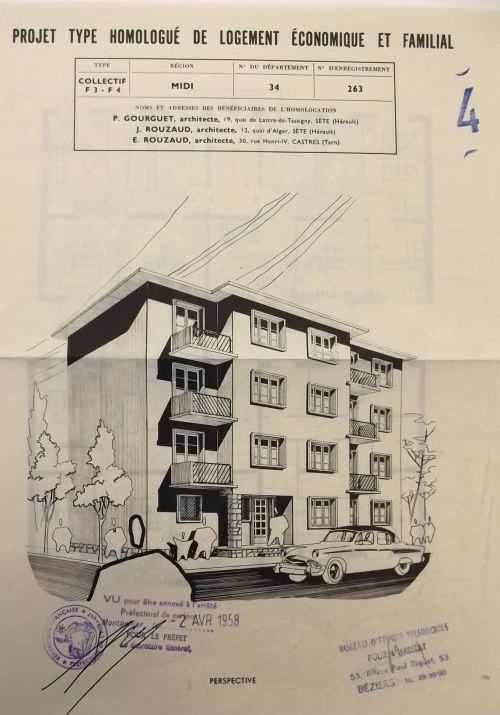 1958 Projet des nouveaux Baticoop
