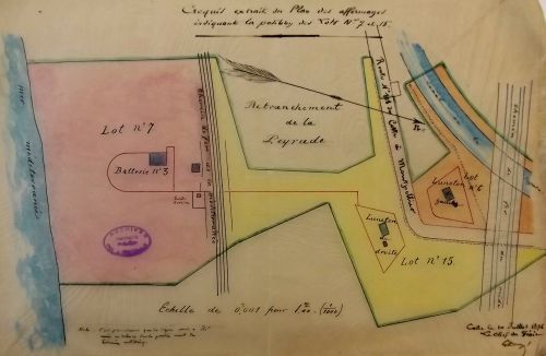 Plan de retranchement de La Peyrade en 1876