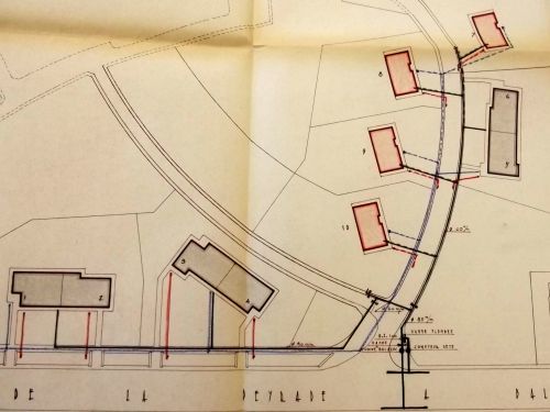 1961 Plan des futures maisons de la cité Lafarge