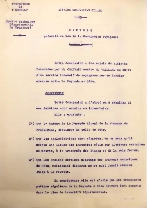 1935 28 juin Rapport de la commission voyageurs