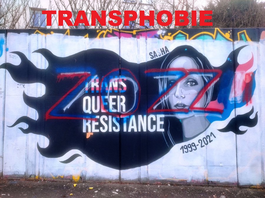 Fresque vandalisée TDOR 201 pour Sasha