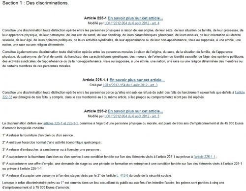 LOI n° 2012-954 du 6 août 2012 relative au harcèlement sexuel,la transphobie,la discrimination de l'identité sexuelle et liée au sexe,publiée au Journal Officiel le 8 août 2012