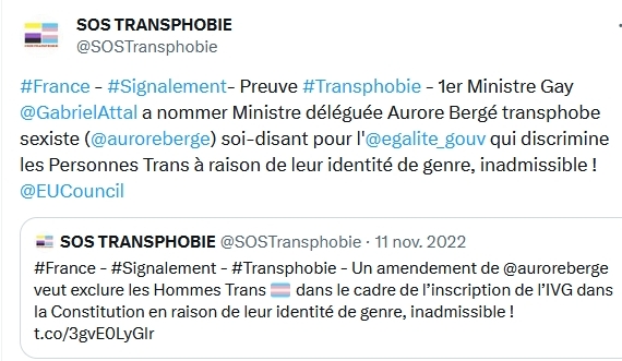 transphobie Aurore Bergé