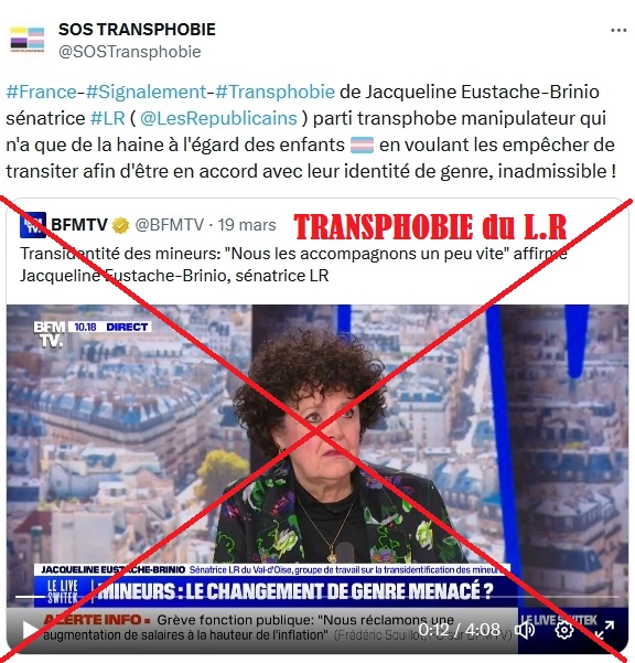 transphobie LR contre les enfants trans