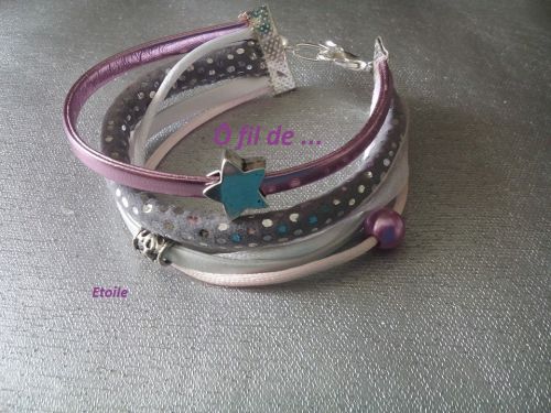 Bracelet multi rangs cordons Etoile