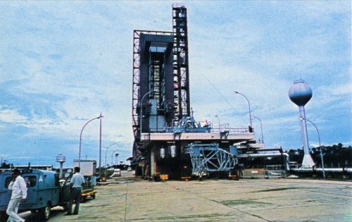 pas de tir Europa 2 au centre spatial guyanais inauguré avec succès le 8 mai 1971