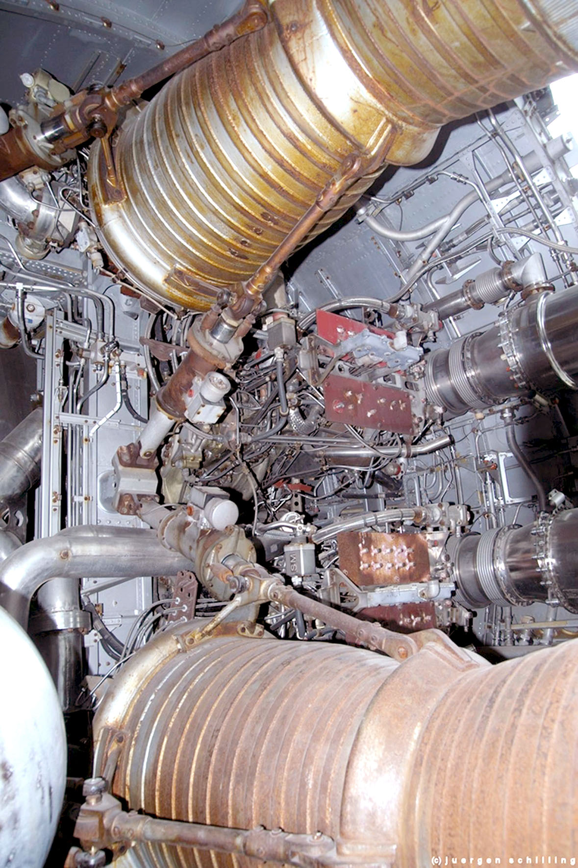 baie de propulsion de Blue Streak destiné à Europa F-15 qui devait lancer le 2éme exemplaire du satellite Symphonie en 1975