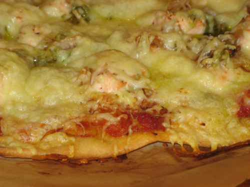 Pizza au saumon