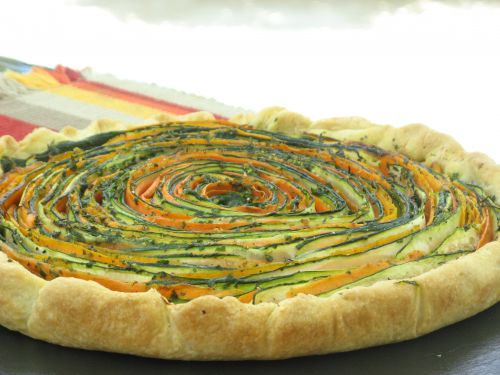 Tarte aux légumes : carottes et courgettes