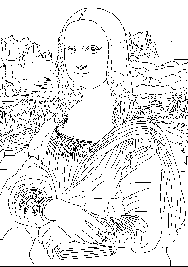 Coloriage Joconde - Mona Lisa.gif