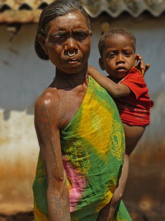 Tribale et son fils Jeypore - Orissa