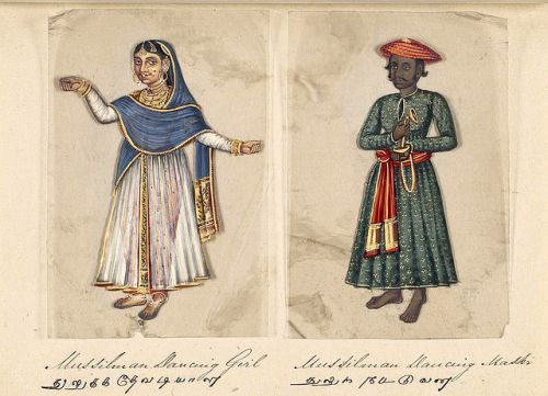 Danseuse et son maitre de danse musulman  //  Muslim dancing girl and her master