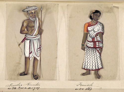 Chasseur hindou et sa femme  //  Hindu hunter and wife