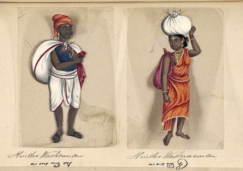 Blanchisseurs hindous  //  Hindu washerman and washerwoman