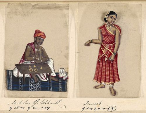 Bijoutier du Malabar et sa femme  //  Malabar goldsmith and wife