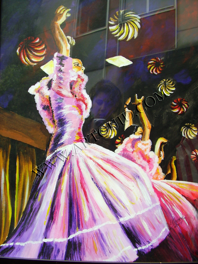Spectacle de Flamenco - 65x50 cm