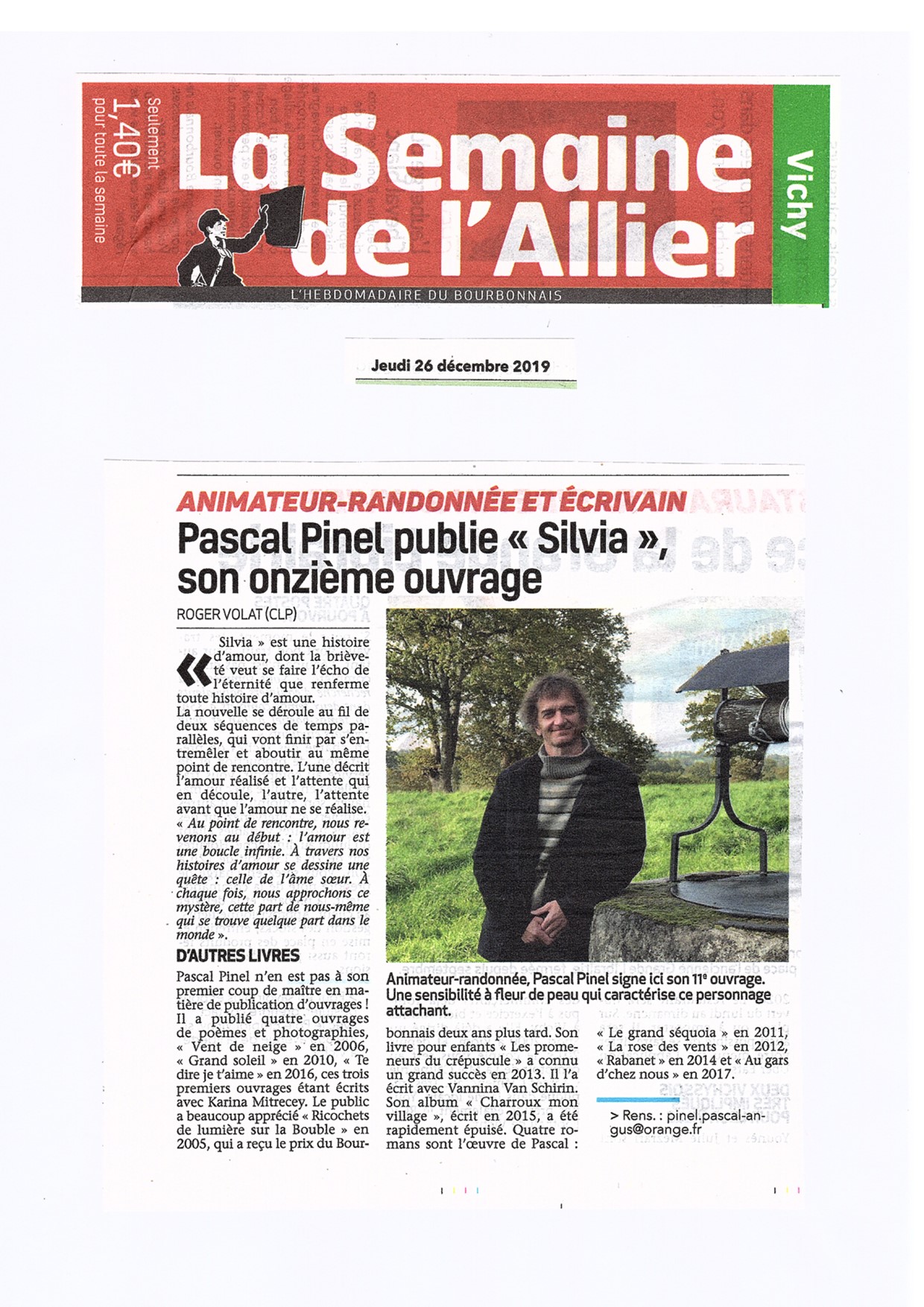 Article Silvia La Semaine de l'Allier 26-12-2019.jpg