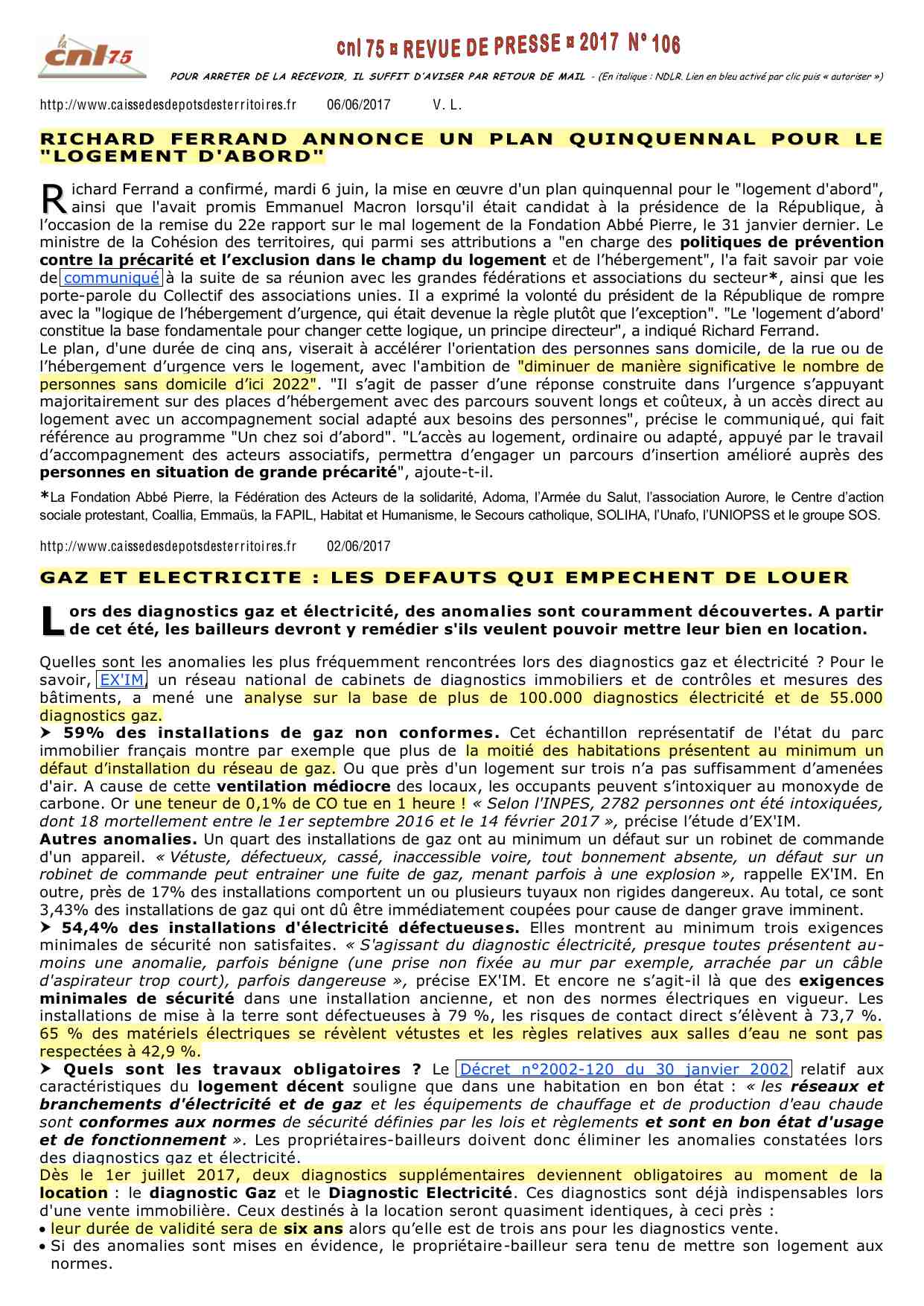 106 - LOGEMENT ET HEBERGEMENT _ ANNONCE MINISTERIELLE - DIAGNOSTICS OBLIGATOIRES _ GAZ ET ELECTRICITE.jpg