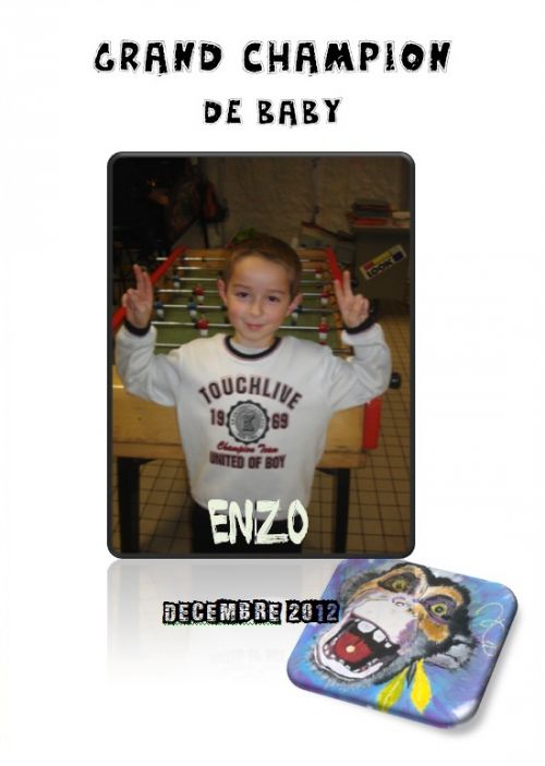 Enzo, champion de baby-foot-Décembre 2012