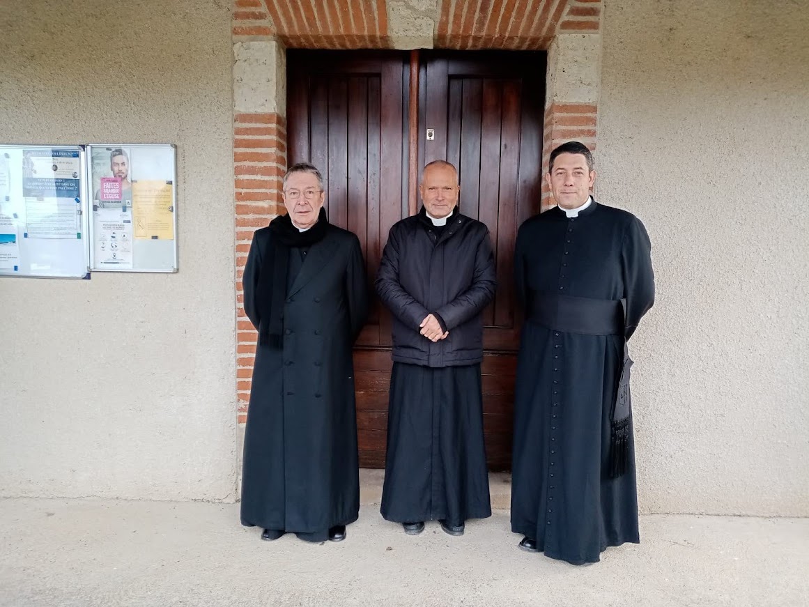 Messieurs les abbés Barthe, de Duclas et le chanoine Jantaud