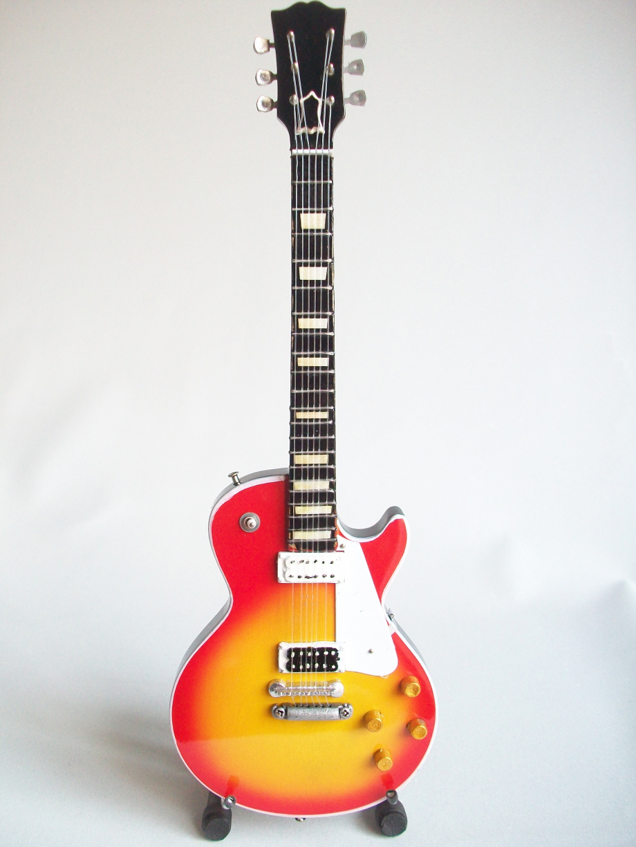 Guitare miniature Les Paul cherry burst - Jimmy Page - Led Zeppelin ...