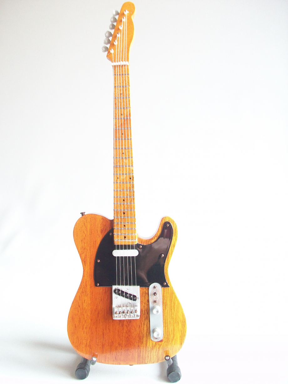 guitare miniature fender telecaster butterscotch blonde Bruce springsteen.JPG
