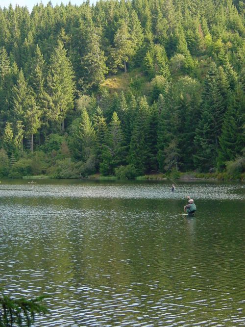 la pêche sur le lac de Servières