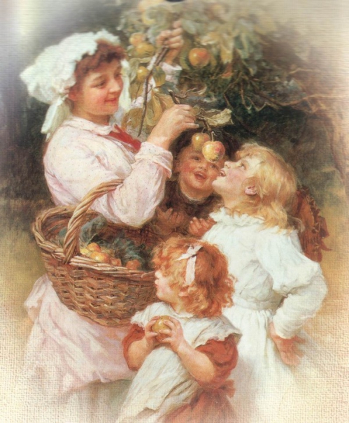 femme et enfants mangeant des pommes.jpg