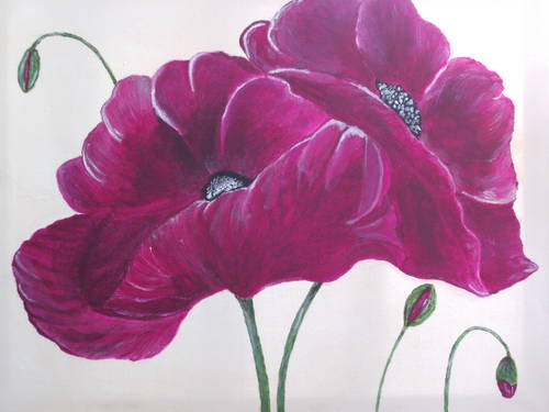 Pavots acrylique sur toile 2011.JPG