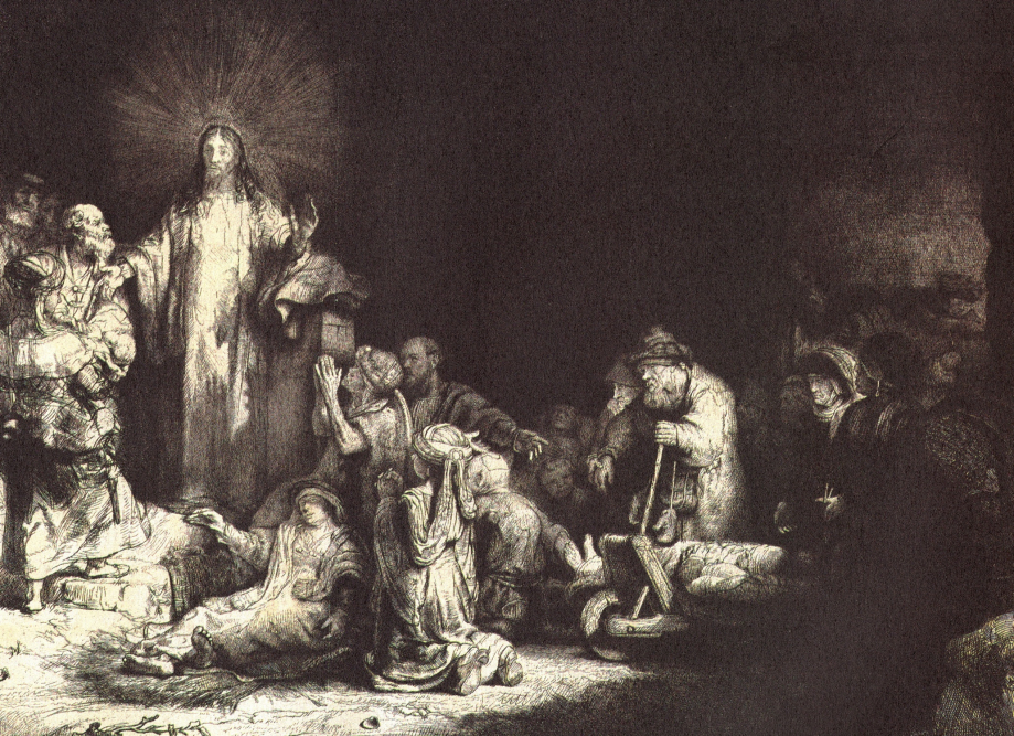 Rembrandt
Jésus guérissant les malades
pièce aux 100 florins- extrait
