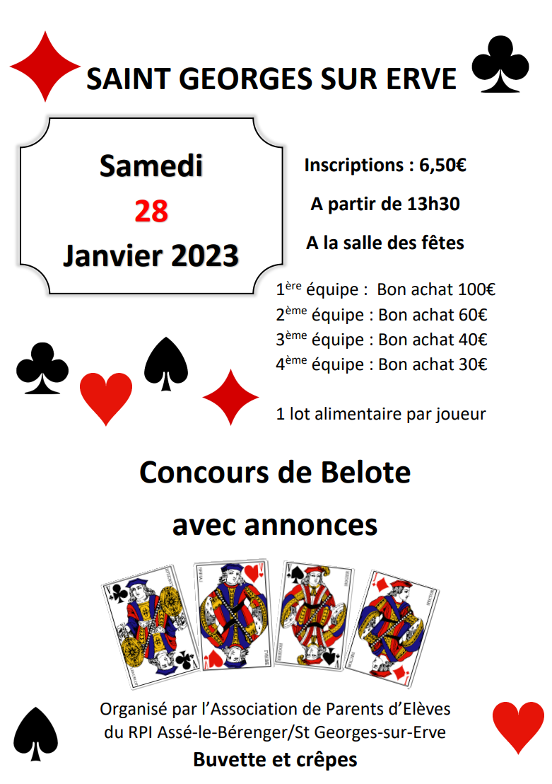 Affiche concours belote