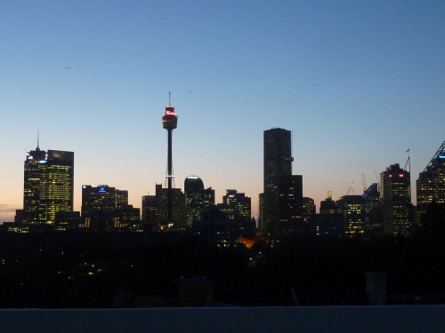 Sydney vue du toit de l'hôtel .JPG
