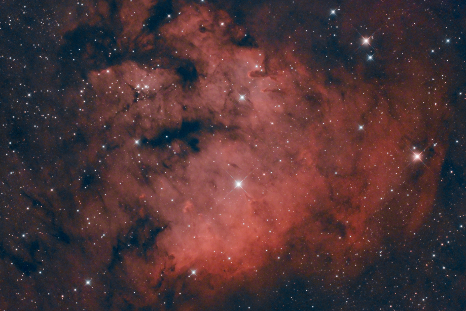 La nébuleuse du Point d'interrogation NGC 7822 au RC8 1088mm - full
Monture ZWO AM5, RC8 + réducteur 0.67x = 1088mm, ZWO ASI2600MC Duo, gain 100, -10°, 27x300s