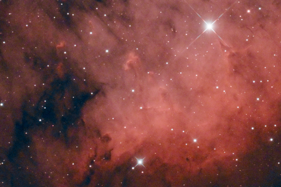 La nébuleuse du Point d'interrogation NGC 7822 au RC8 1088mm - détail 2
Monture ZWO AM5, RC8 + réducteur 0.67x = 1088mm, ZWO ASI2600MC Duo, gain 100, -10°, 27x300s