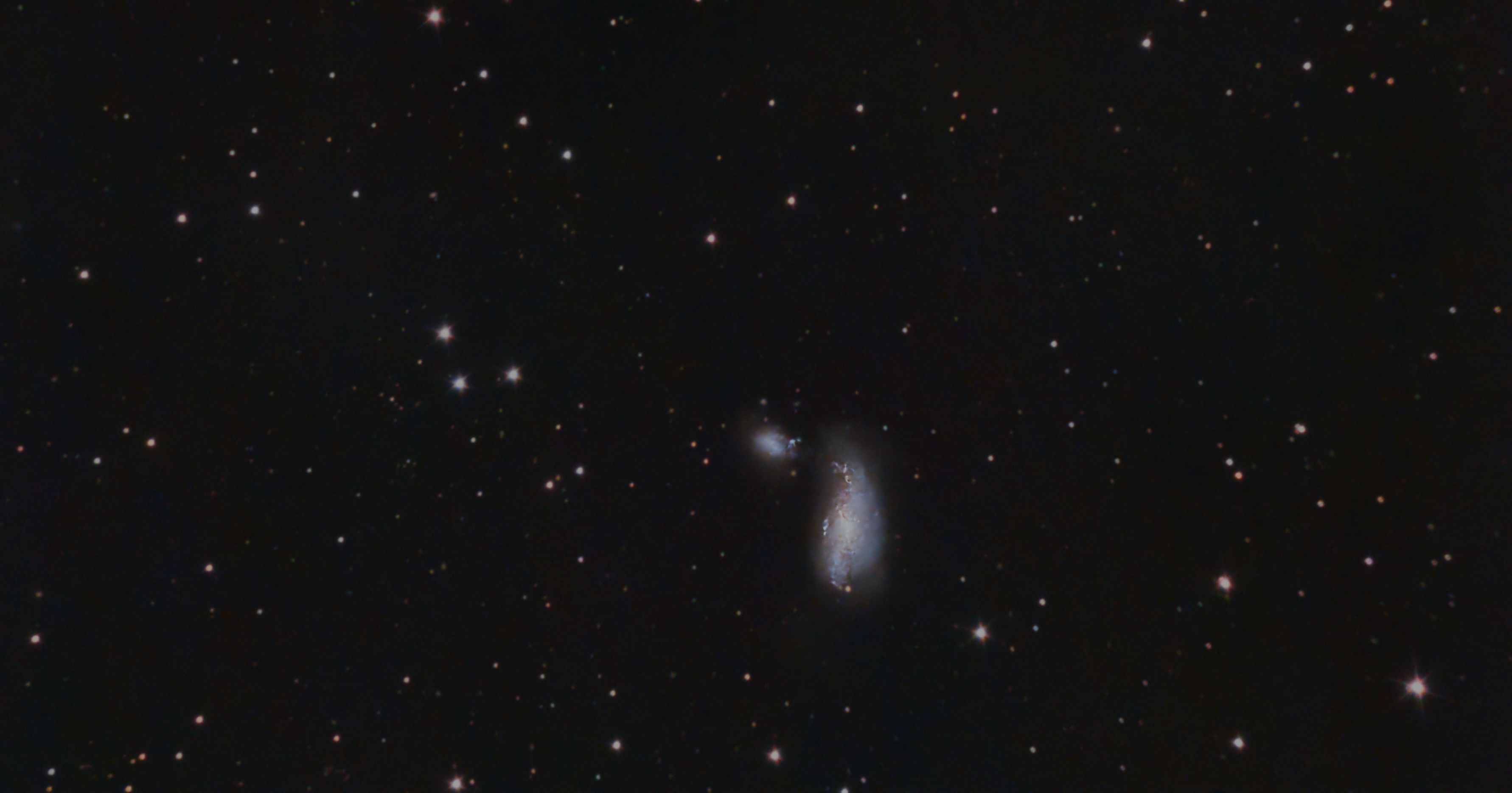 Galaxie du cocon NGC4490 et sa galaxie satellite NGC4485