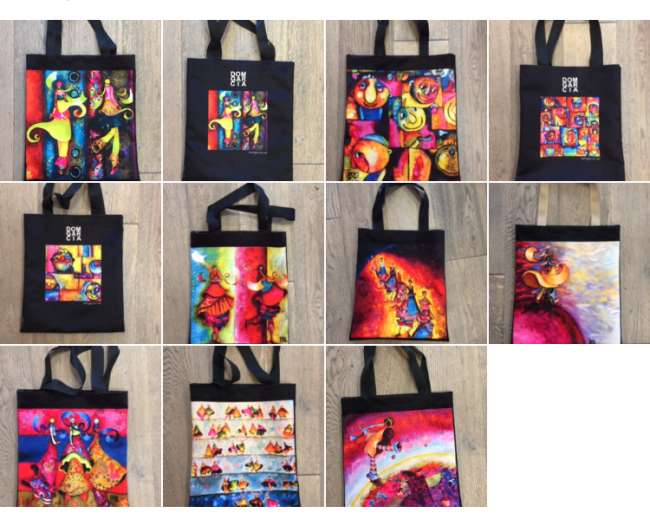 Tote bag velours