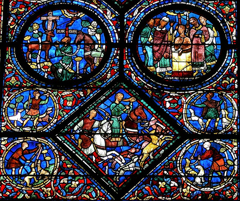 Chartres_-_Vitrail_de_la_Vie_de_saint_Eustache_-2