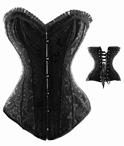 Corset textile satin noir 3269 Acier.jpg