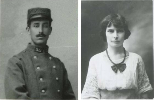 Henri Fauconnier 1914 et Madeleine Meslier.jpg