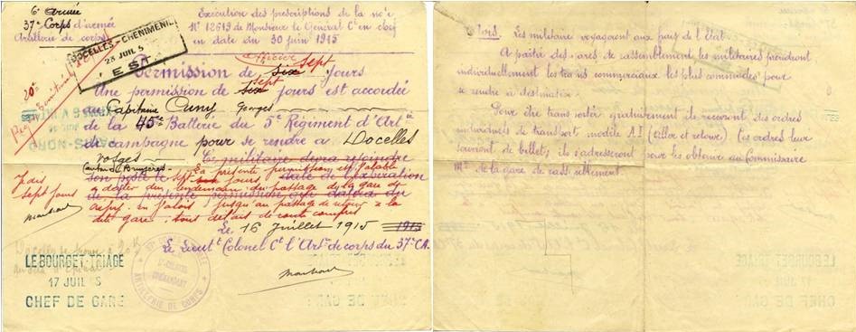 1915 Première permission de GC Juillet 1915.jpg