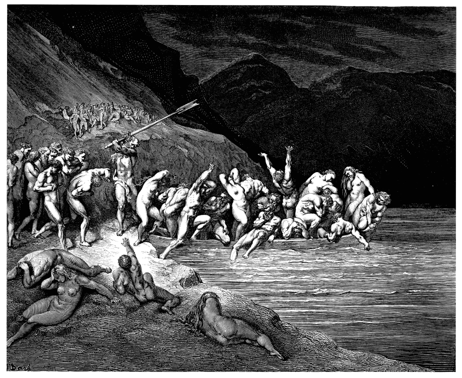 Gustave_Doré_-_Dante_Alighieri_-_Inferno_-_Plate_10_(Canto_III_-_Charon_herds_the_sinners_onto_his_boat)