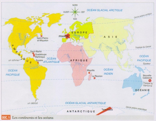 La Terre continents océans lignes imaginaires.jpg