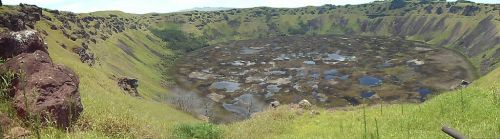 interieur du volcan de Rano kau