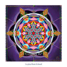 Création Ré - Le Mandala de Résonance Informationnelle (Information et  Complétude) réalisé par Marie Josèphe VAN BUTSELE illustrant l'essentiel de  l'enseignement du Pr Aziz El Amrani "Le plus Haut d'abord". " Le