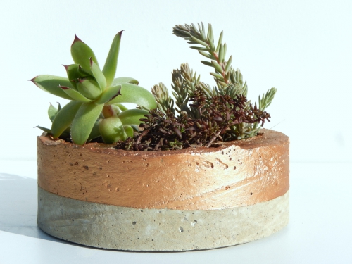 DIY des pots déco en béton et cuivre 5